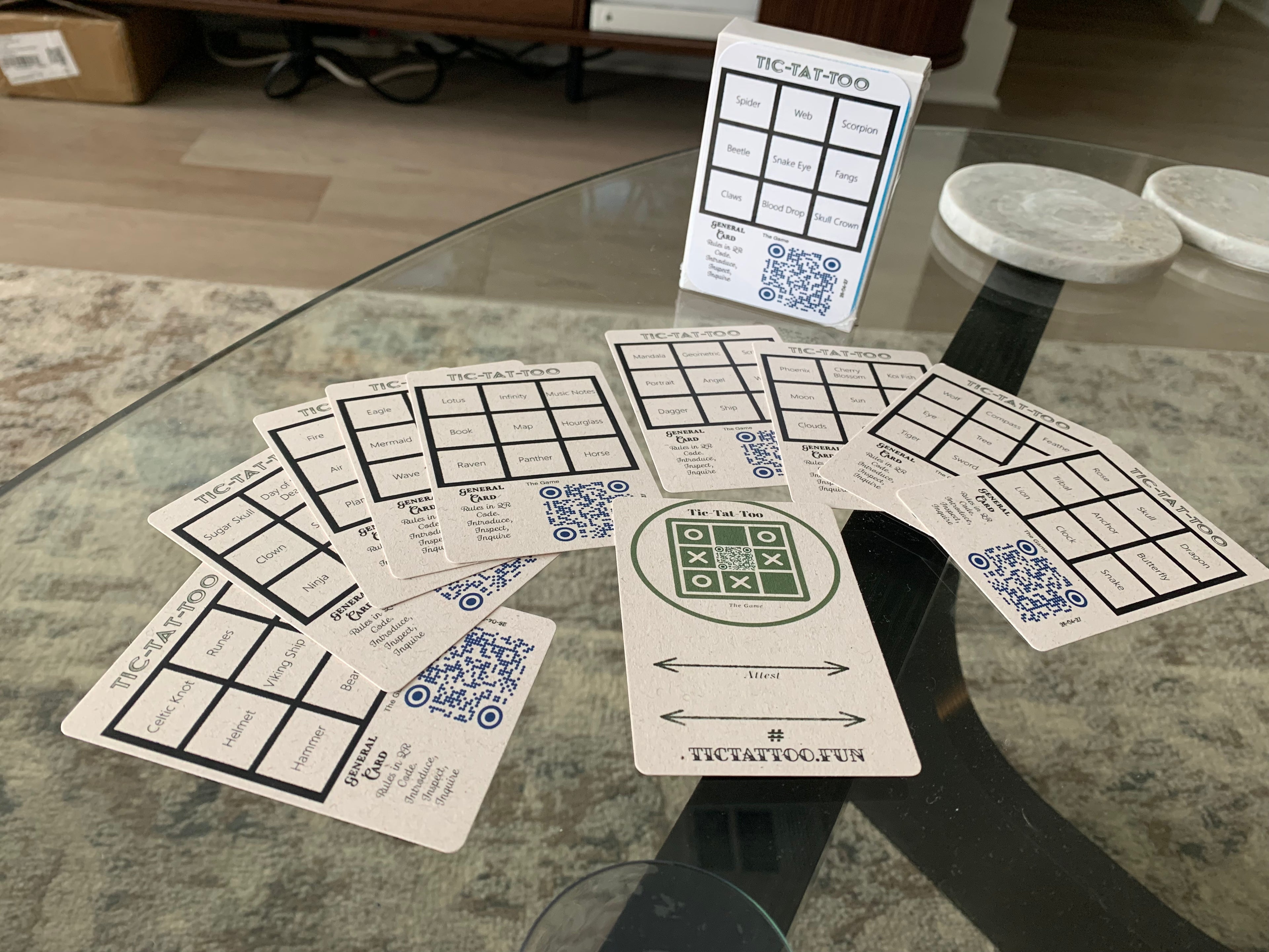 Tic-Tat-Too Game Cards