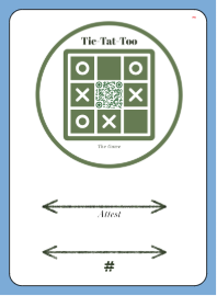 Tic-Tat-Too Game Cards